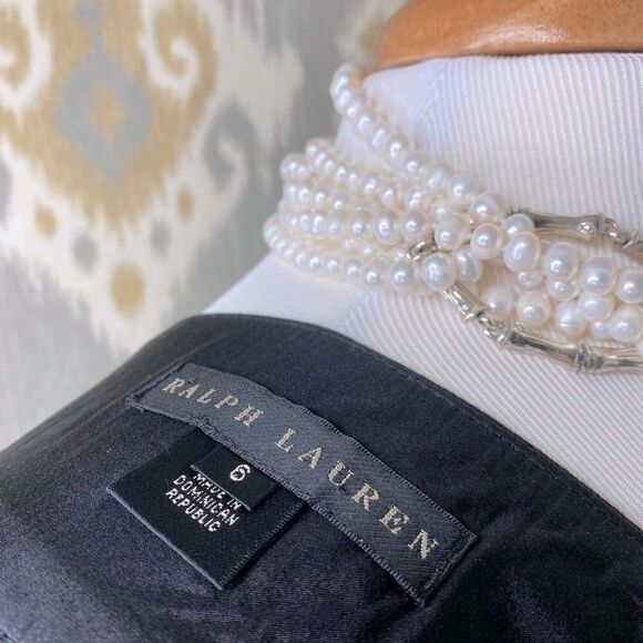 Ralph Lauren Black Wool Hi-Waist Pencil Skirt - Picture 3 of 16